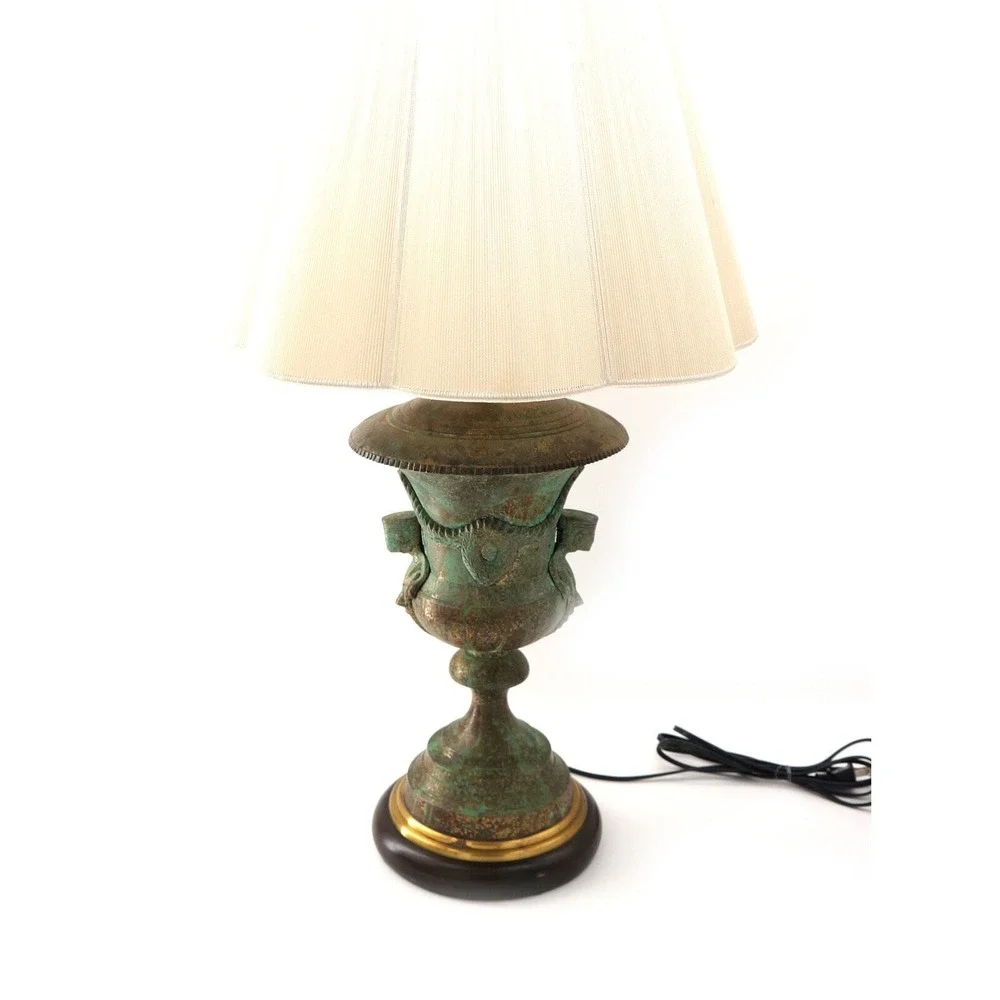Wild Wood Neoclassical Table Lamp Lighting Luxury Marbleized‎ Green Egypt 29